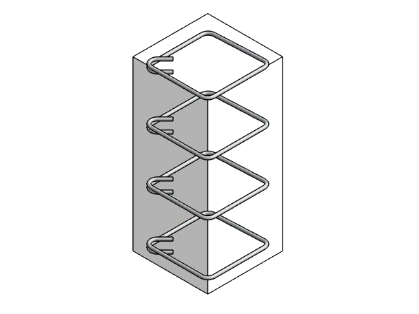 Expanding column stirrup created by constraints