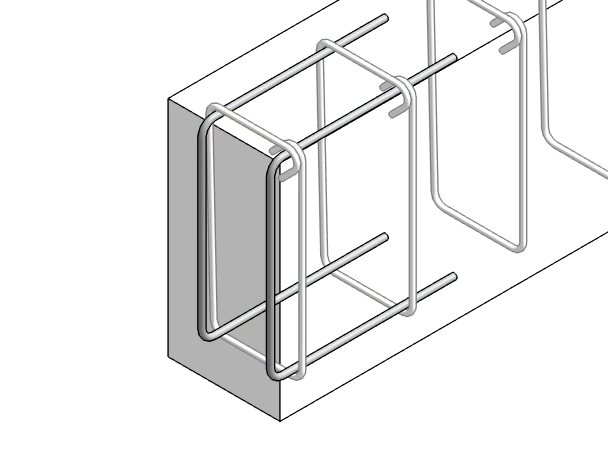 Fixed beam anchor rebar created by constraints