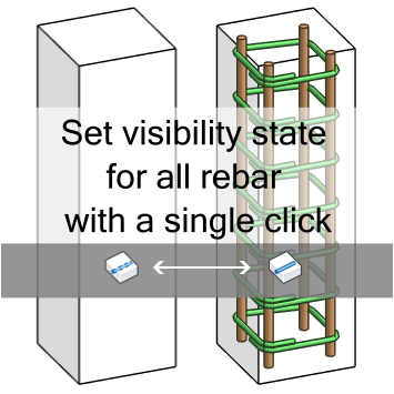 Unobscured rebar display preview